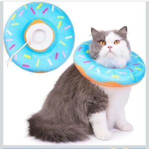 Blue Donut Cat Recovery Collar Large, Soft